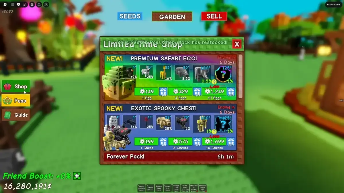 Grow A Garden Robux Items