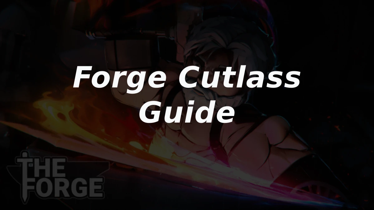 How to Craft Cutlass on The Forge Roblox