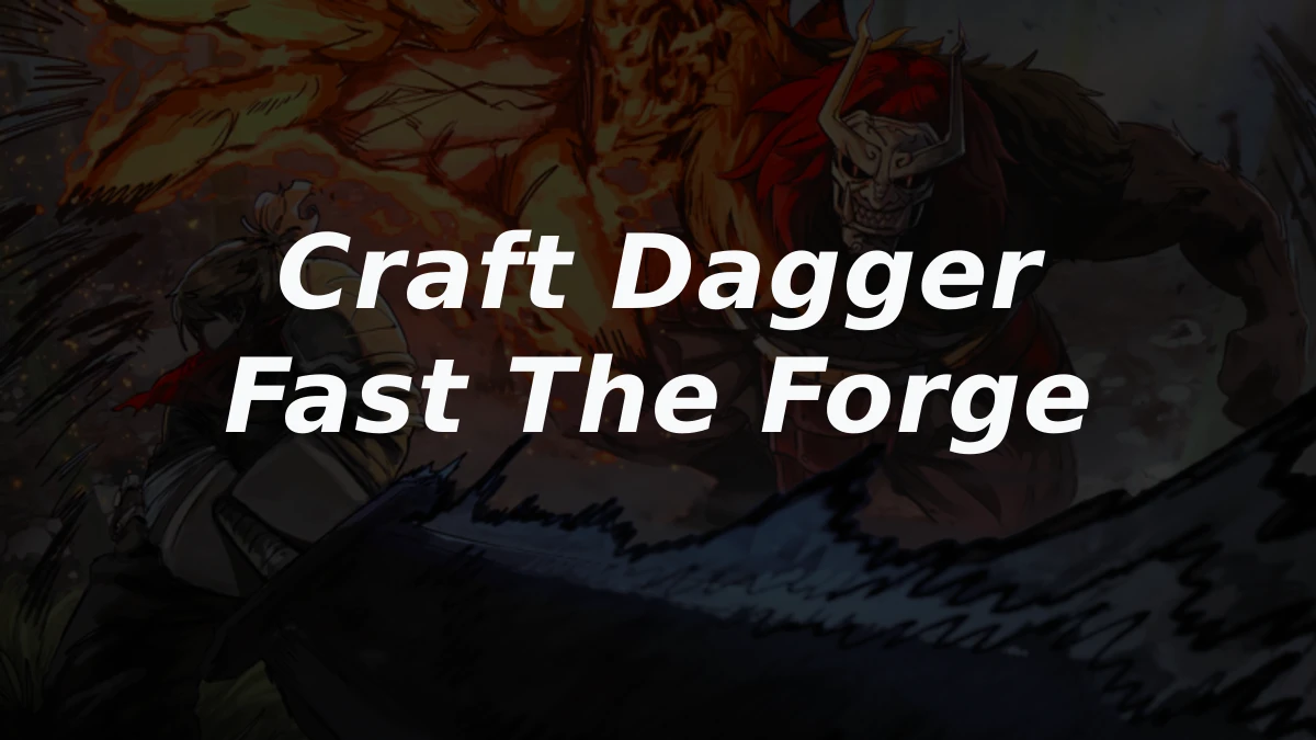 How to Craft Dagger on The Forge Roblox