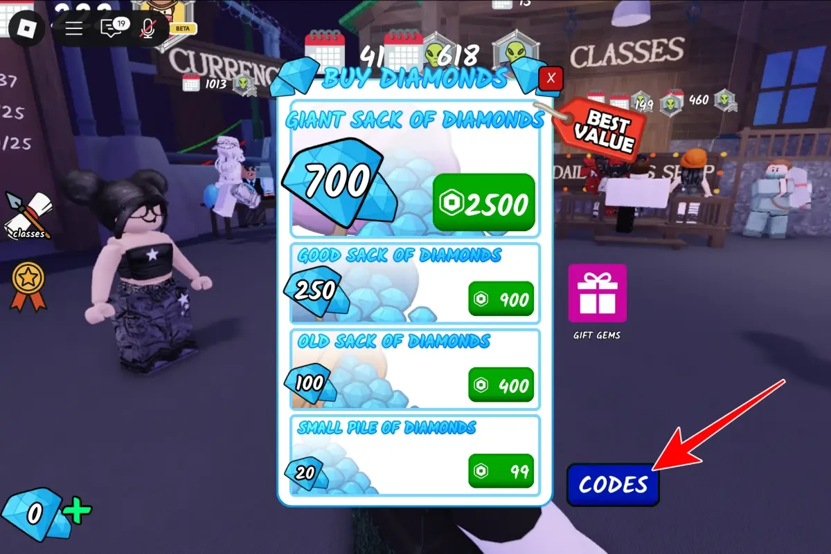 Codes Option In 99 Nights In Forest