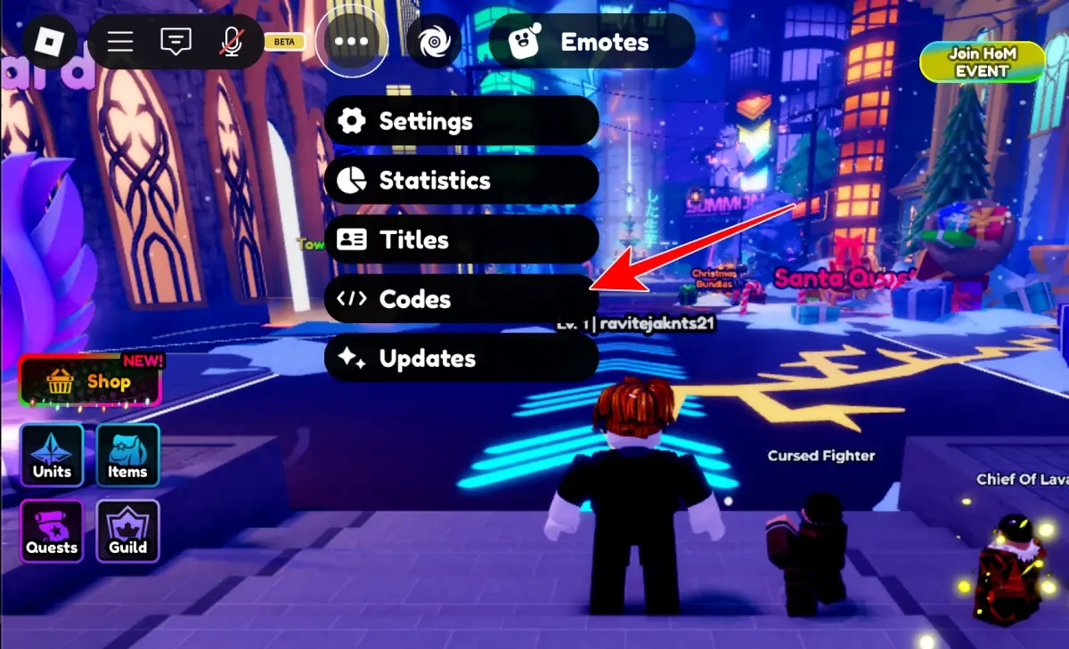 Codes Option On Anime Defenders