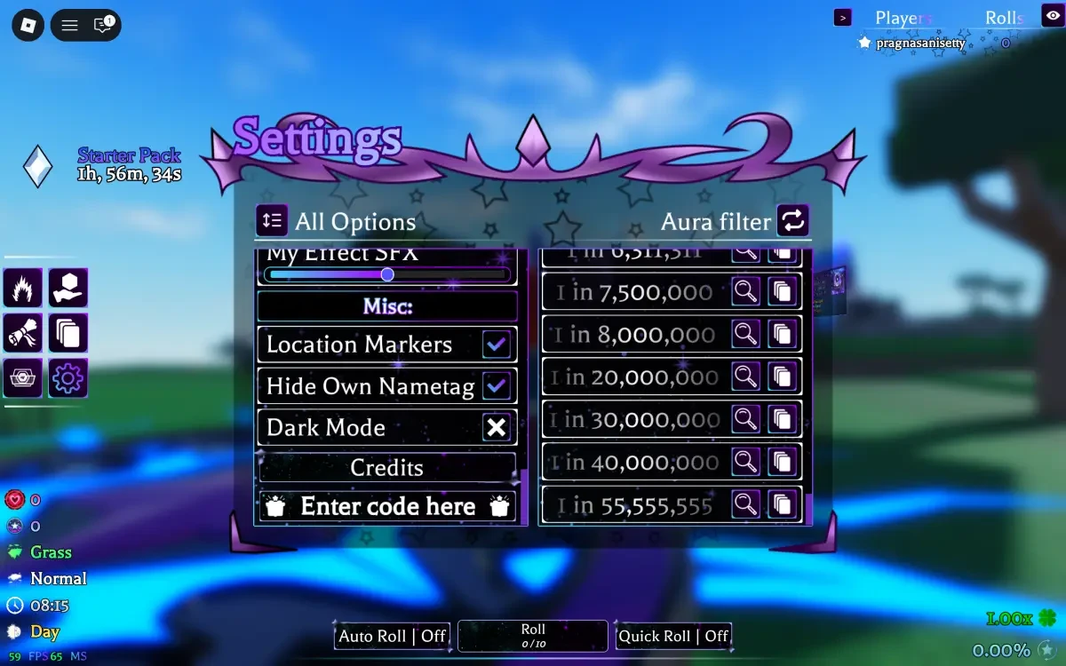 Redeem Option For Astral RNG