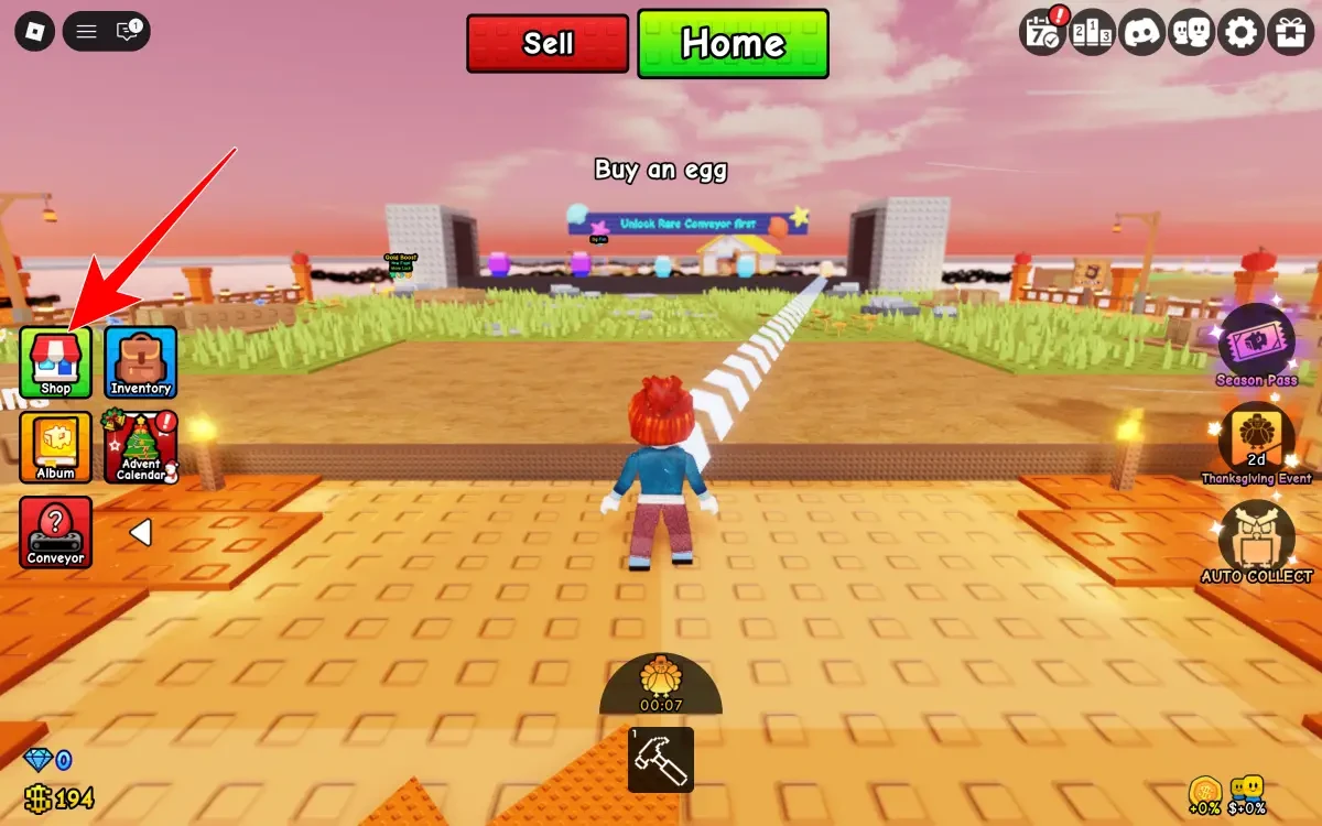 Shop Menu Option For Build A Zoo