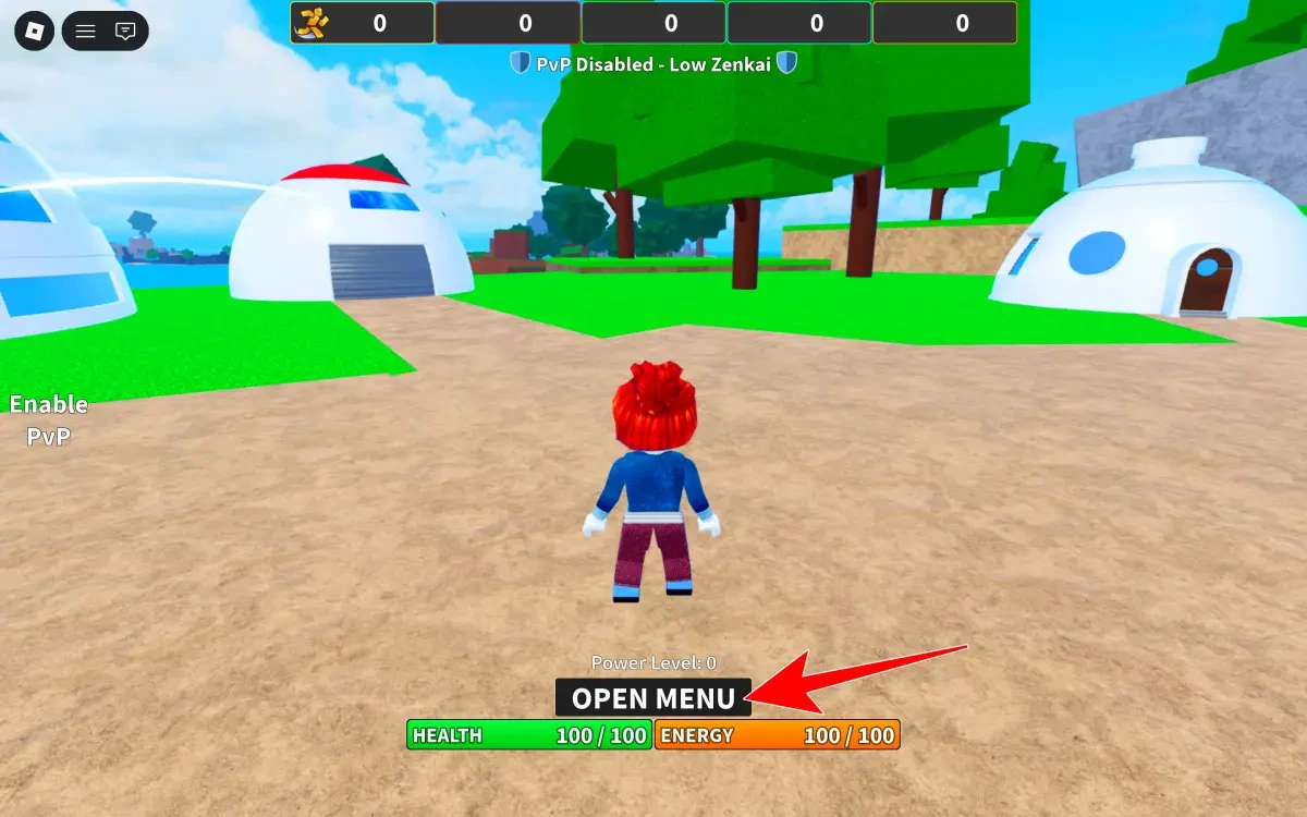 Open Menu Option For Dragon Ball Rage