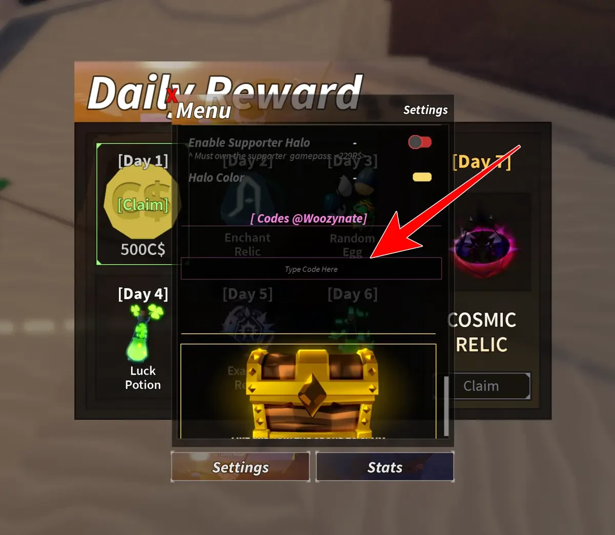 Codes Option For Fisch